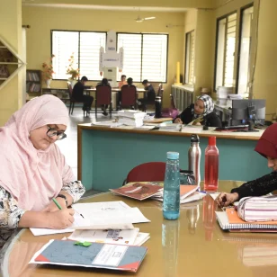 Teachers in Library Hanifa School